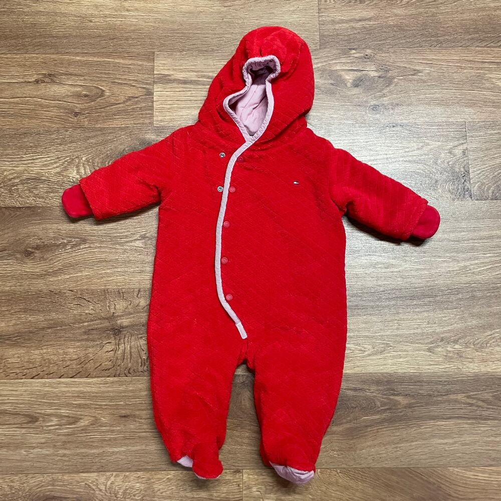 Tommy Hilfiger Red Baby Puffer Snowsuit